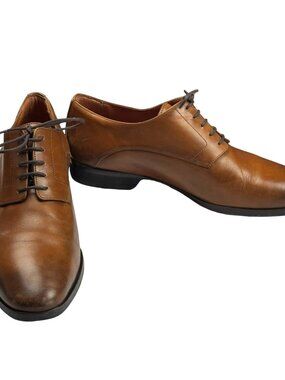 Wolf & Shepherd Leather Lace Up Oxford Dress Shoes Brown • Men's Size 10